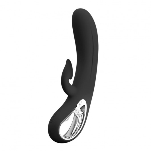 Черный вибратор-кролик Romance Massage - 24 см. - Baile купить в Уссурийске с доставкой в Orgasmix.ru Черный вибратор-кролик Romance Massage - 24 см. - Baile