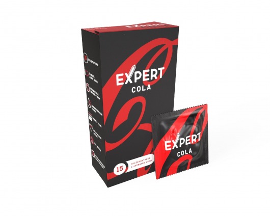 Презервативы с ароматом колы Expert Cola - 15 шт. - Expert - купить с доставкой в Уссурийске