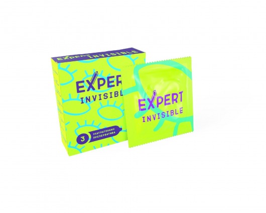 Ультратонкие презервативы Expert Invisible - 3 шт. - Expert - купить с доставкой в Уссурийске