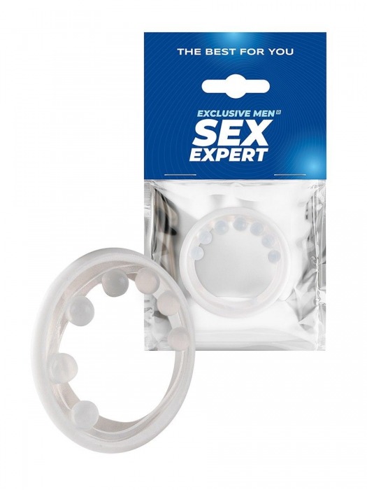 Эрекционное кольцо с мягкой стимулирующей насадкой - Sex Expert - в Уссурийске купить с доставкой