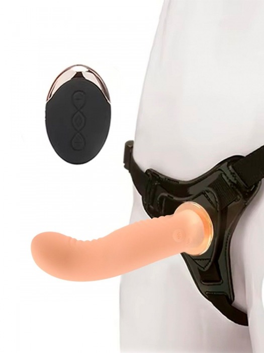 Женский вибрострапон со съемной насадкой и пультом ДУ - Erokay - купить с доставкой в Уссурийске