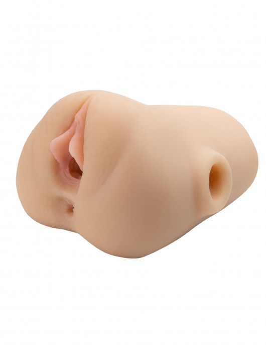 Телесный мастурбатор с вибрацией Double Pounder Vibrating Squeeze Stroker - Pipedream - в Уссурийске купить с доставкой