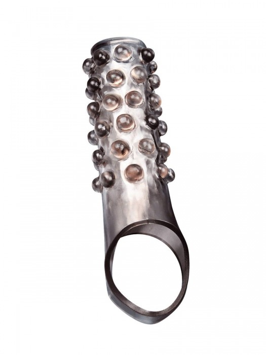 Дымчатая насадка на пенис с выпуклостями - 11 см. - Sex Expert - в Уссурийске купить с доставкой