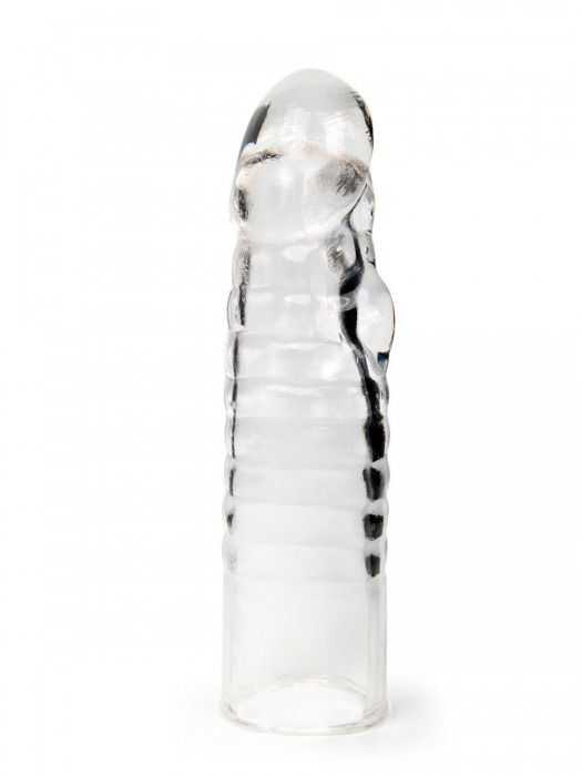 Прозрачная закрытая насадка на член - 15 см. - Sex Expert - в Уссурийске купить с доставкой