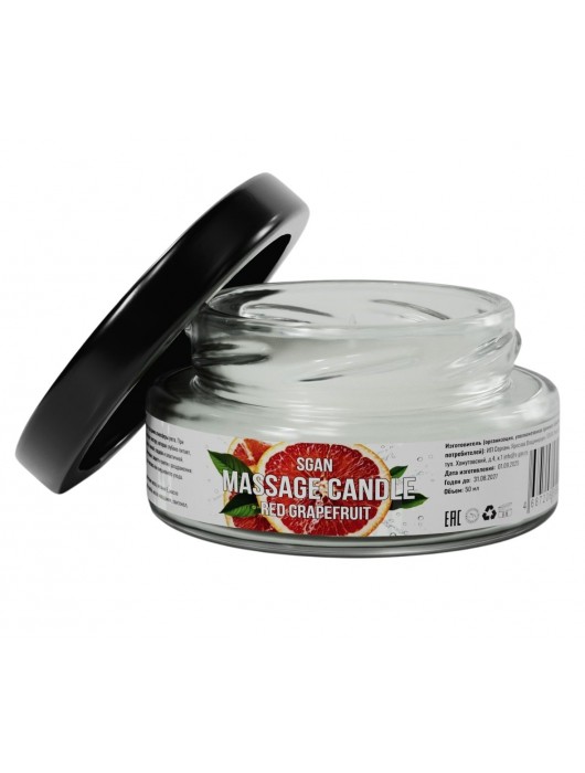 Массажная свеча «Красный грейпфрут» - 50 мл. - SGAN - купить с доставкой в Уссурийске