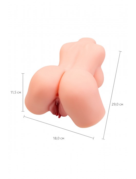 Реалистичный мастурбатор в форме женского тела с 2 любовными входами - No Name - в Уссурийске купить с доставкой