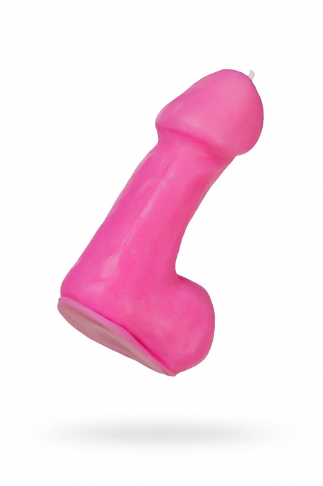 Розовая свеча в форме пениса - 47 гр. - Pecado - купить с доставкой в Уссурийске