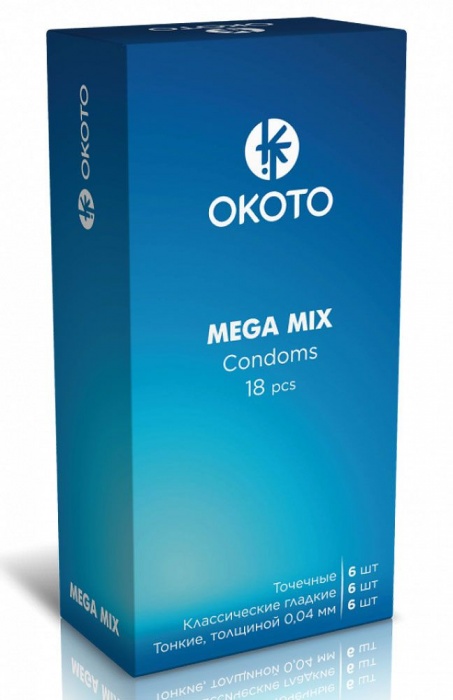 Презервативы OKOTO Mega Mix - 18 шт. - Sitabella - купить с доставкой в Уссурийске