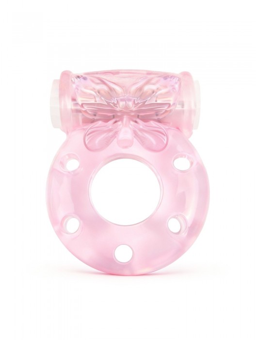 Розовое эрекционное виброкольцо с бабочкой - 1137 - в Уссурийске купить с доставкой