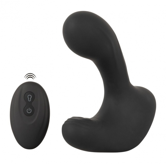 Черная анальная вибропробка с функцией расширения RC Butt Plug with 3 functions - Orion - в Уссурийске купить с доставкой