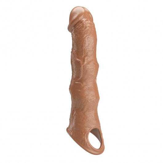 Карамельный фаллоудлинитель с 3 вставками - 28 см. - Baile - в Уссурийске купить с доставкой