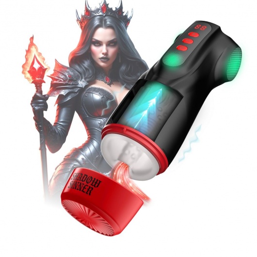 Интерактивный мастурбатор Raven с вакуумом, вибрацией и подсветкой - Shots Media BV - в Уссурийске купить с доставкой