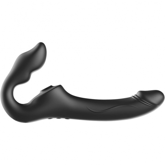 Черный безремневой страпон с 3 моторами - Ibiza - купить с доставкой в Уссурийске