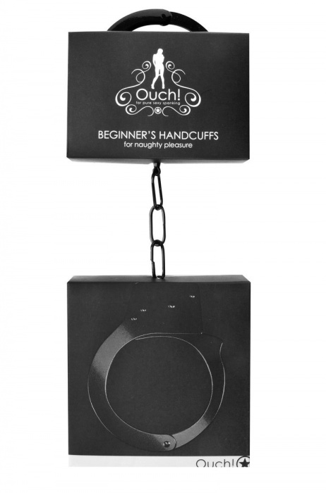 Чёрные наручники OUCH! Black - Shots Media BV - купить с доставкой в Уссурийске