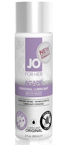 Лубрикант на водной основе для женщин JO AGAPE LUBRICANT ORIGINAL - 60 мл. - System JO - купить с доставкой в Уссурийске