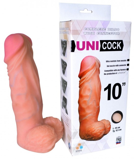 Фаллическая насадка Харнесс UNICOCK 10  - 25 см. - LOVETOY (А-Полимер) - купить с доставкой в Уссурийске