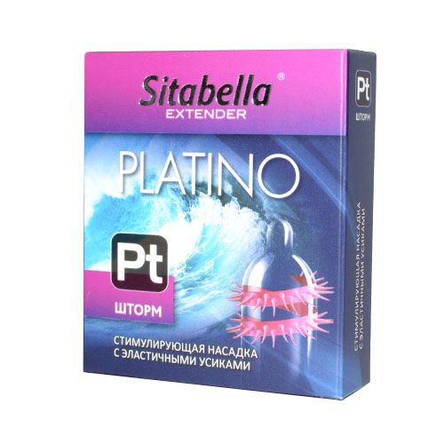 Стимулирующая насадка со спиралью из усиков Platino  Шторм - Sitabella - купить с доставкой в Уссурийске