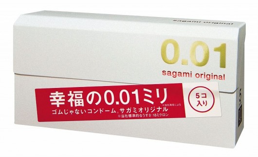 Супер тонкие презервативы Sagami Original 0.01 - 5 шт. - Sagami - купить с доставкой в Уссурийске