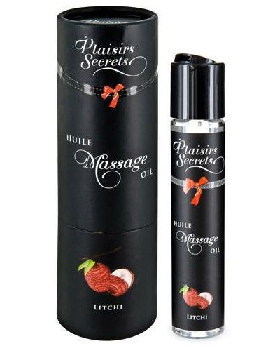 Массажное масло с ароматом личи Huile de Massage Gourmande Litchi - 59 мл. - Plaisir Secret - купить с доставкой в Уссурийске