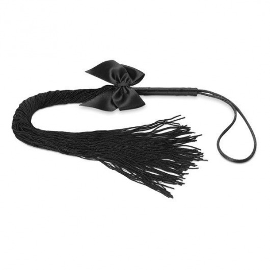 Чёрная плётка Lilly Whip Bijoux - Bijoux Indiscrets - купить с доставкой в Уссурийске