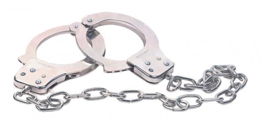 Наручники из металла с длинной цепочкой CHROME HANDCUFFS METAL HANDCUFFS W. KEY - NMC - купить с доставкой в Уссурийске