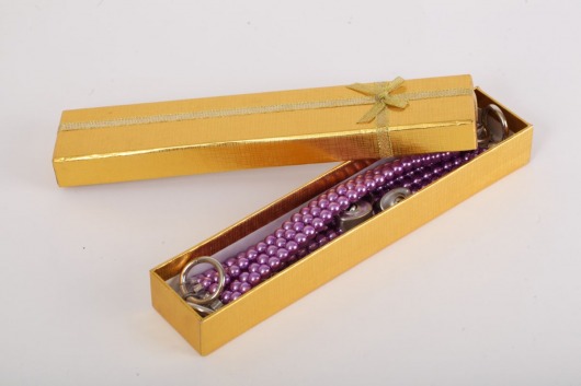 Фиолетовые оковы на ноги из бус - White Label - купить с доставкой в Уссурийске