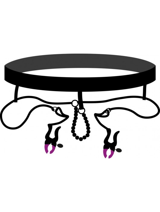 Трусики с зажимами для половых губ и бусинками для массажа промежности - Orion - купить с доставкой в Уссурийске