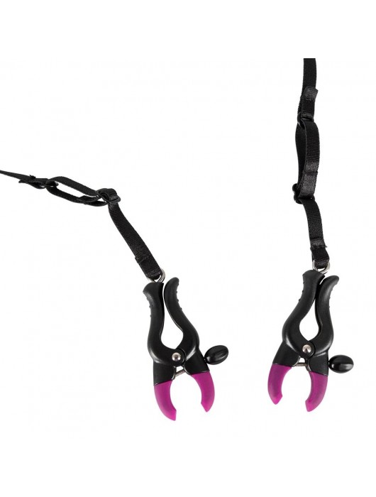 Трусики с зажимами для половых губ и бусинками для массажа промежности - Orion - купить с доставкой в Уссурийске