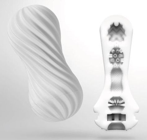 Мастурбатор FLEX Silky White с мягким рельефом - Tenga - в Уссурийске купить с доставкой