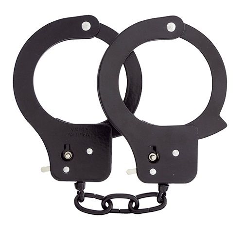 Чёрные наручники из листового металла BONDX METAL CUFFS BLACK - Dream Toys - купить с доставкой в Уссурийске