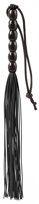 Чёрная мини-плеть из резины Rubber Mini Whip - 22 см. - Blush Novelties - купить с доставкой в Уссурийске