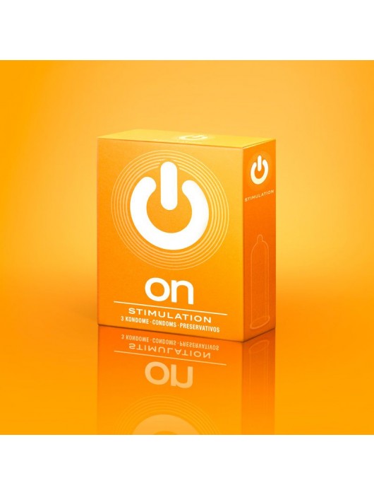 Презервативы ON) Stimulation с точками - 3 шт. - ON) - купить с доставкой в Уссурийске
