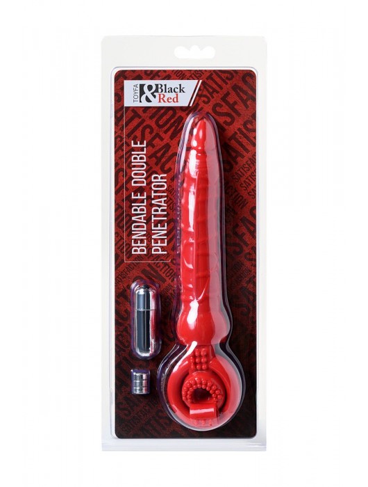 Красная вибронасадка с анальным стимулятором - ToyFa - в Уссурийске купить с доставкой