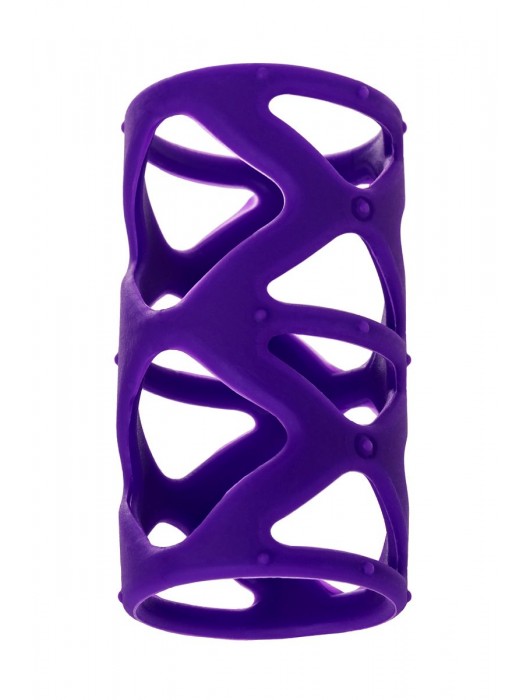 Фиолетовая насадка-сетка на пенис - 7,5 см. - A-toys - в Уссурийске купить с доставкой