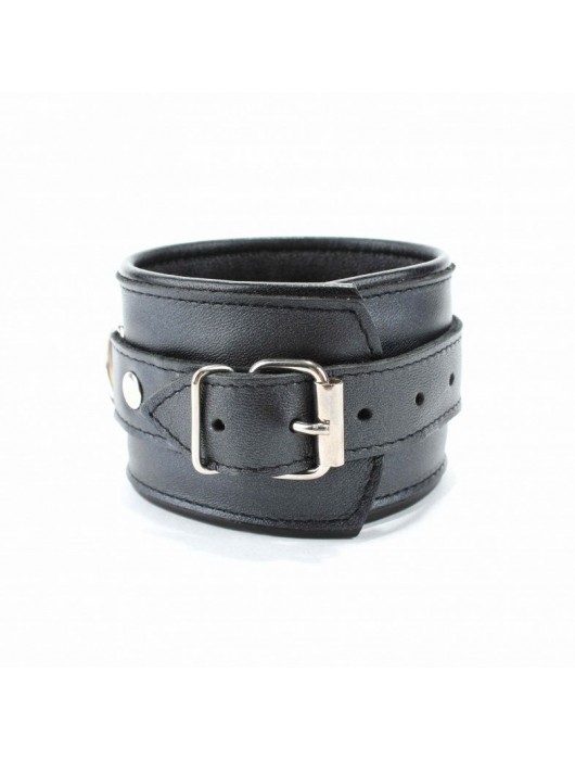 Наручники из гладкой кожи - БДСМ Арсенал - купить с доставкой в Уссурийске