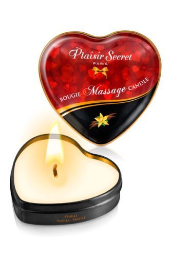 Массажная свеча с ароматом ванили Bougie Massage Candle - 35 мл. - Plaisir Secret - купить с доставкой в Уссурийске