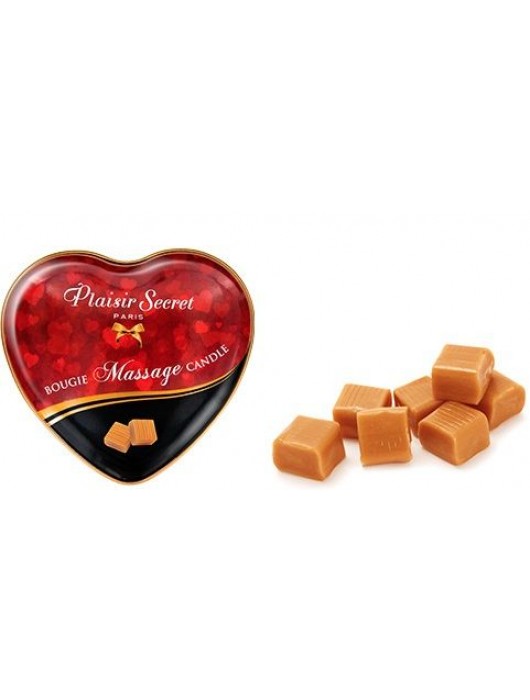 Массажная свеча с ароматом карамели Bougie Massage Candle - 35 мл. - Plaisir Secret - купить с доставкой в Уссурийске
