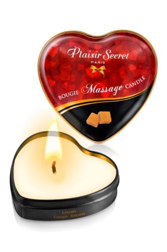 Массажная свеча с ароматом карамели Bougie Massage Candle - 35 мл. - Plaisir Secret - купить с доставкой в Уссурийске