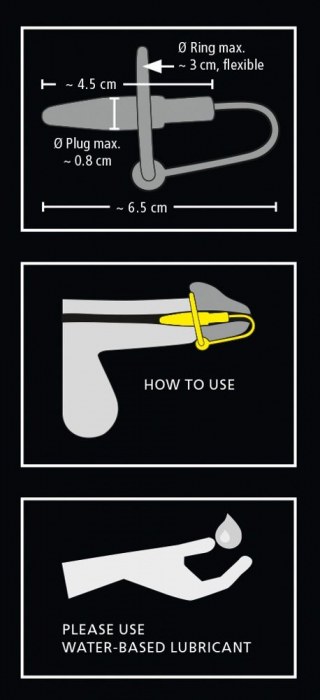 Уретральный плаг с силиконовым кольцом под головку Penis Plug - Orion - купить с доставкой в Уссурийске