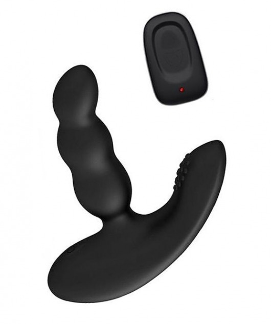 Черный силиконовый стимулятор простаты Levett Nitoc с пультом ДУ - Levett - в Уссурийске купить с доставкой