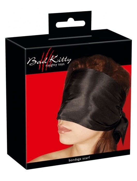 Широкая повязка-шарф на глаза Bad Kitty Bondage Scarf - Orion - купить с доставкой в Уссурийске