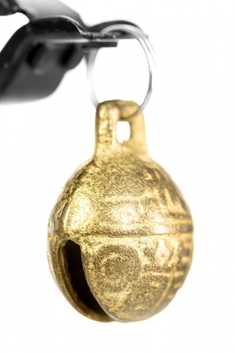 Черно-золотистые зажимы для сосков TOYFA Theatre - ToyFa - купить с доставкой в Уссурийске