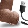 Коричневый перезаряжаемый вибрострапон - 18 см. - Lux Fetish - купить с доставкой в Уссурийске