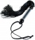 Черный мини-флоггер с резиновыми хвостами - 26 см. - ToyFa - купить с доставкой в Уссурийске Черный мини-флоггер с резиновыми хвостами - 26 см. - ToyFa - купить с доставкой в Уссурийске
