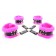 Набор фиксаторов краб с розовым мехом BDSM Light - БДСМ Арсенал - купить с доставкой в Уссурийске
